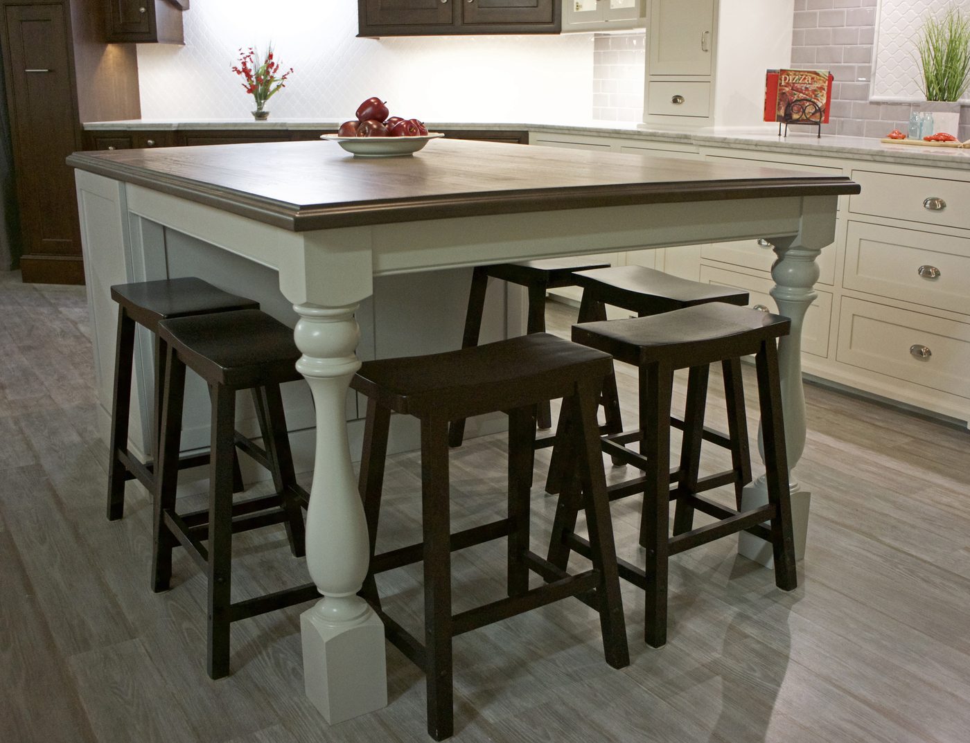 Wood-top kitchen island